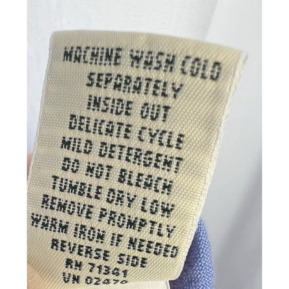 L.L.Bean‎ Womens Blue 100% Linen Sleeveless Shirt Dress Size 10 Reg Effortless - Picture 13 of 13